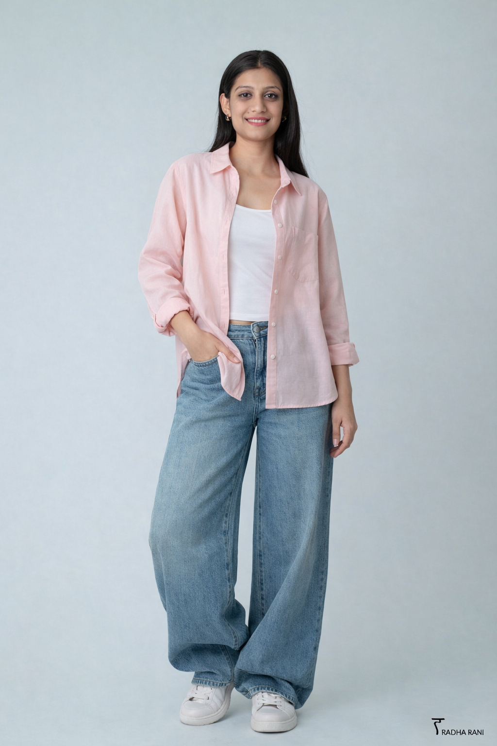 Pastel Muse Oversized Cotton Shirt