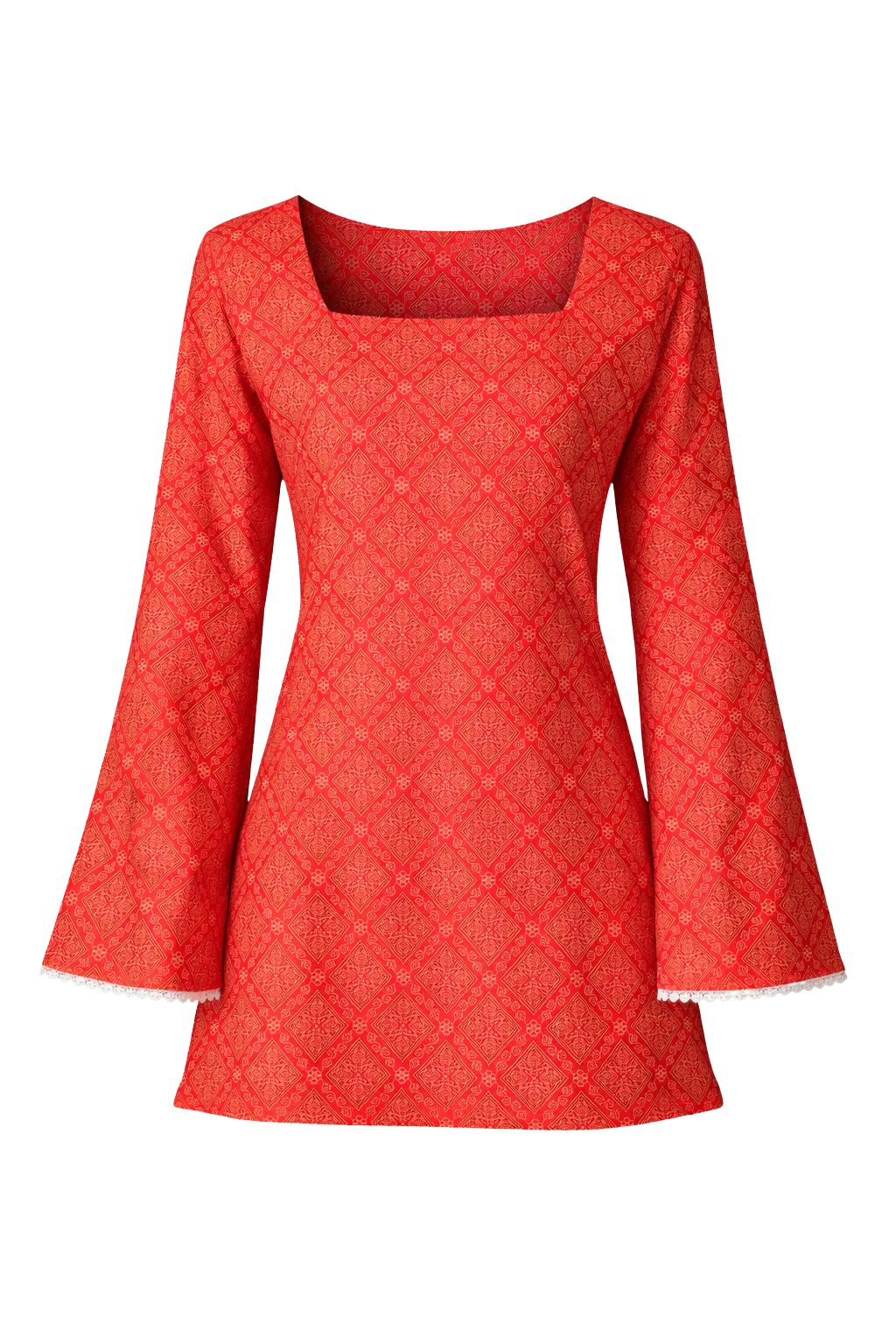 Rang Bandhini Square Neckline Short Tunic